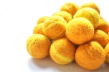 Load image into Gallery viewer, Cat Toys Ball Orange Natural Handmade Felt Wool Ball with catnip and bell