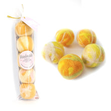 Load image into Gallery viewer, Cat Toys Ball Orange Natural Handmade Felt Wool Ball with catnip and bell