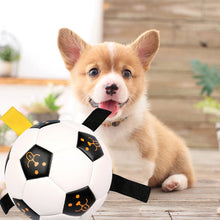 Load image into Gallery viewer, Rubber Dog Chewing Football
