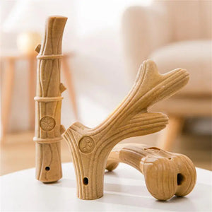 Wooden Deer Antlers Chew Toy