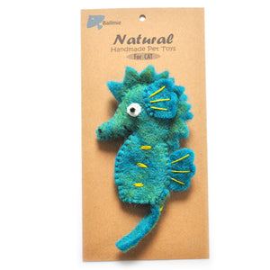 Ballmie Felt Wool Cat Catnip Toy Seahorse