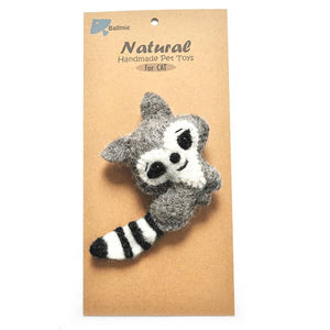 Ballmie Felt Wool Cat Catnip Toy Raccoon